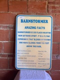 Barnstormer Amazing Facts Sign