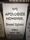 We apologize, Greezed Lighting 2x4ft plastic sign