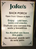 Jakes Back Porch Sign