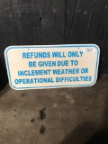 Refunds Will Only Be Given Sign