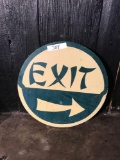 Exit Sign with Arrow