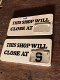 2 Closing time signs