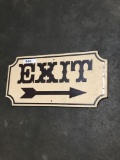 Exit sign 1x2ft wooden sign