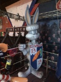 Fiberglass Bugs Bunny with Shield Statue