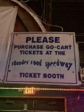 Please Purchase Go-Cart Tickets At The Sign
