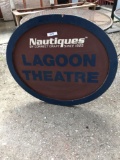 Nautiques lagoon theatre 3ft x 3ft 5in wooden sign