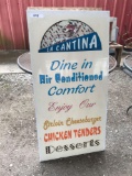 La cantina 4x2ft plastic sign