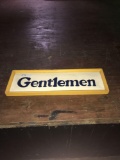 Gentlemen 9in x 2ft 4in wooden sign
