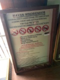 Mayan MindBender Instructional Ride Sign