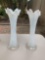 Pair of crystal and glass vases