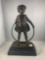 European Finery Bronze Statue Of Girl With Hoop
