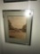 Vintage oil drill rig photograph in frame