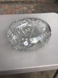 Large crystal candy serving dish
