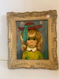 Original Gustave Chere oil on board in frame