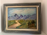 Annie Meeks original oil on canvas framed painting Texas