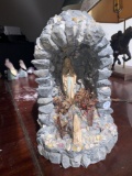 Hand made Rock and Stone Lourdes Statue