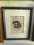 Framed Haida artist Cecil Young Fox