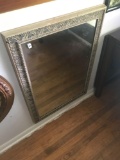 Wood and glass mirror
