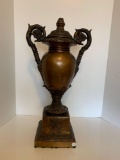 Bronze vase with lid - heavy