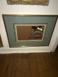 Original artwork with gold leaf on board with frame
