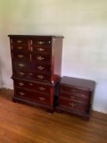 Modern hardwood chest and night stand