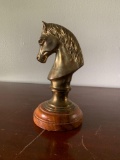 Solid Brass Horse Head Statuette