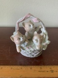 Vintage Porcelain Kittens Statuette