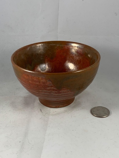 Vintage handmade pottery bowl