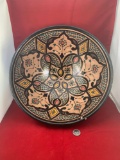 Moroccan Handpainted Clay Pottery Piece