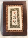 Vintage Handstitched American Folk Art In Frame