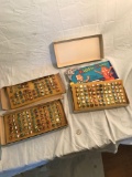 Large Collection Of Vintage Kiddie Rings with Box