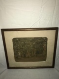 Framed Charcoal On Paper