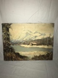 Oil On Canvas Painting signed 