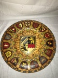 Vintage Handpainted Wood Bavarian Provincial Plate