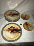 Set of Handpainted Japanese Collectible Plates