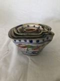 Handpainted Asian Nesting Bowl Set