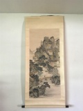 Original Chinese Watercolor On Silk Scroll