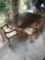 Vintage Mid-Century Dinette Set Table and Six Chairs