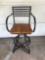 Metal and wood barstool