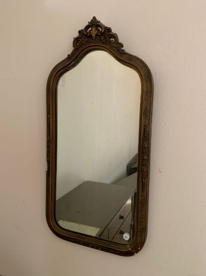 Vintage Mirror With Hand-carved Frame