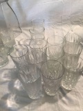 Quantity of etched glassware