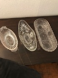 Crystal and etched glass bowls