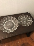 Glass decorative platters