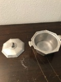 Pewter candy dish with lid