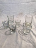 Various shot glasses and glasses