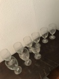 Quantity of glass goblets