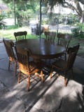 Solid oak clawfoot dinette set