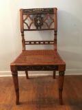 Wood and wicker chair