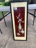 Framed mother of pearl artwork