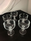 Qty of 5 cocktail glasses